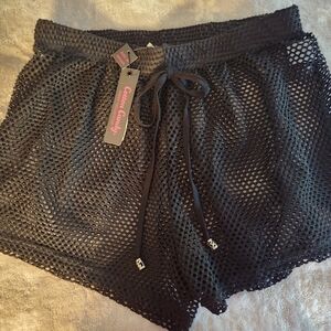 New Size Medium Cotton Candy Black Mesh Athletic Shorts